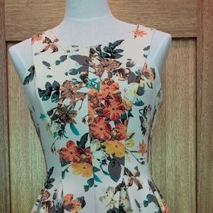 Pale yellow floral dress